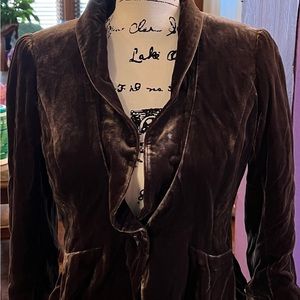 Ann Taylor Loft Chocolate brown velvet blazer Petite size 6P